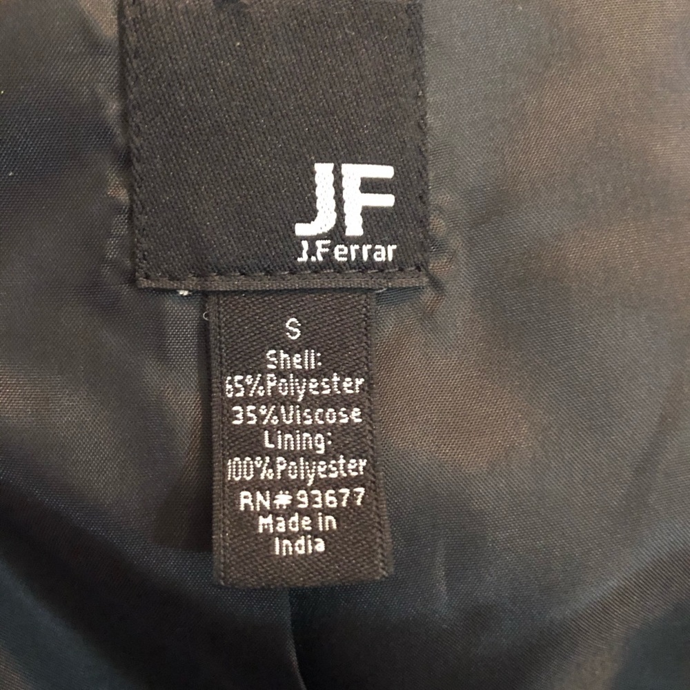 JF Ferrar Black and Dark Gray Plaid 5 Button Vest - Picture 6 of 6